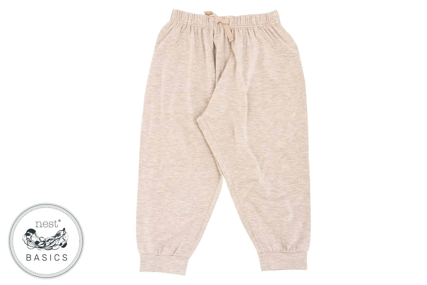 Basics Bamboo Cotton Harem Pants - Warm Taupe - Nest Designs