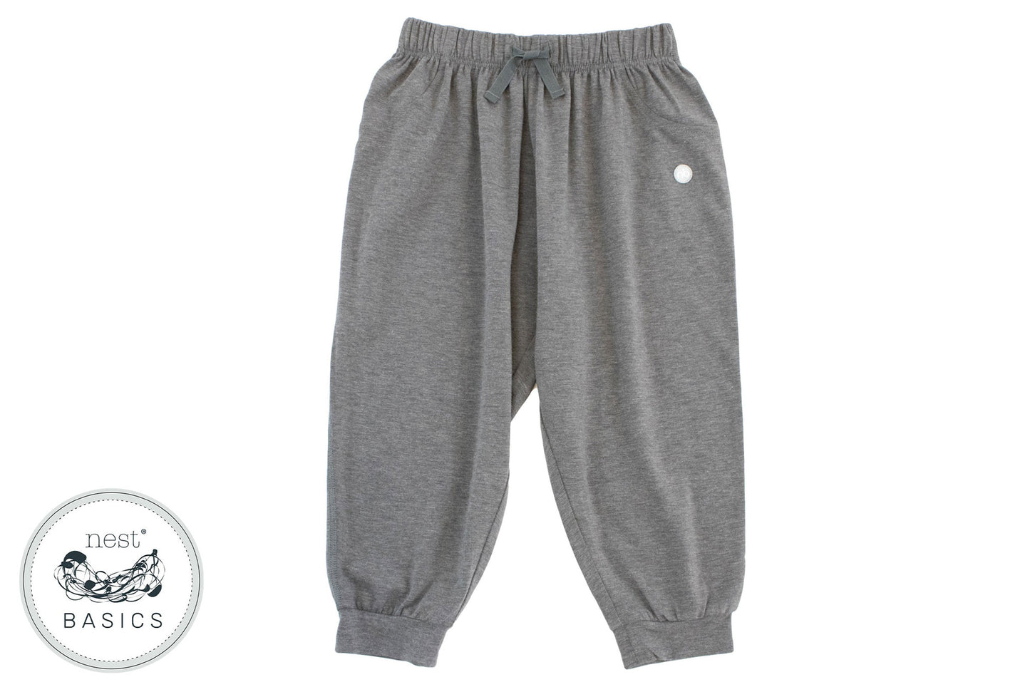 Basics Bamboo Cotton Harem Pants - Charcoal - Nest Designs